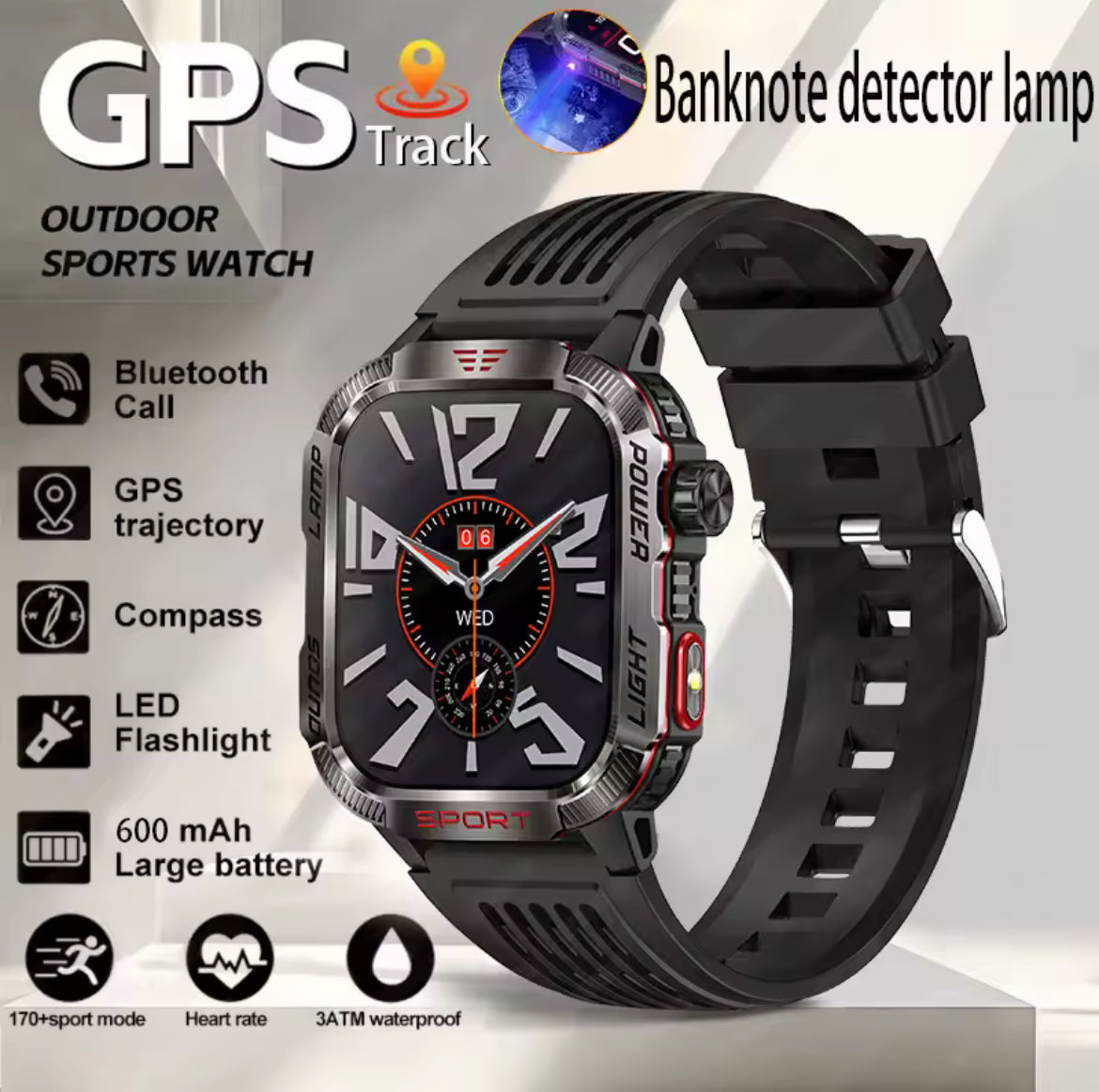2025 Cross Border HT29 Smart Watch Bluetooth Call Waterproof Outdoor Men's Encoder Diving Air Pressure Compass