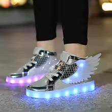 Glowing Rubber Sneakers with Rechargeable Lights