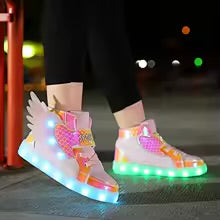 Glowing Rubber Sneakers with Rechargeable Lights