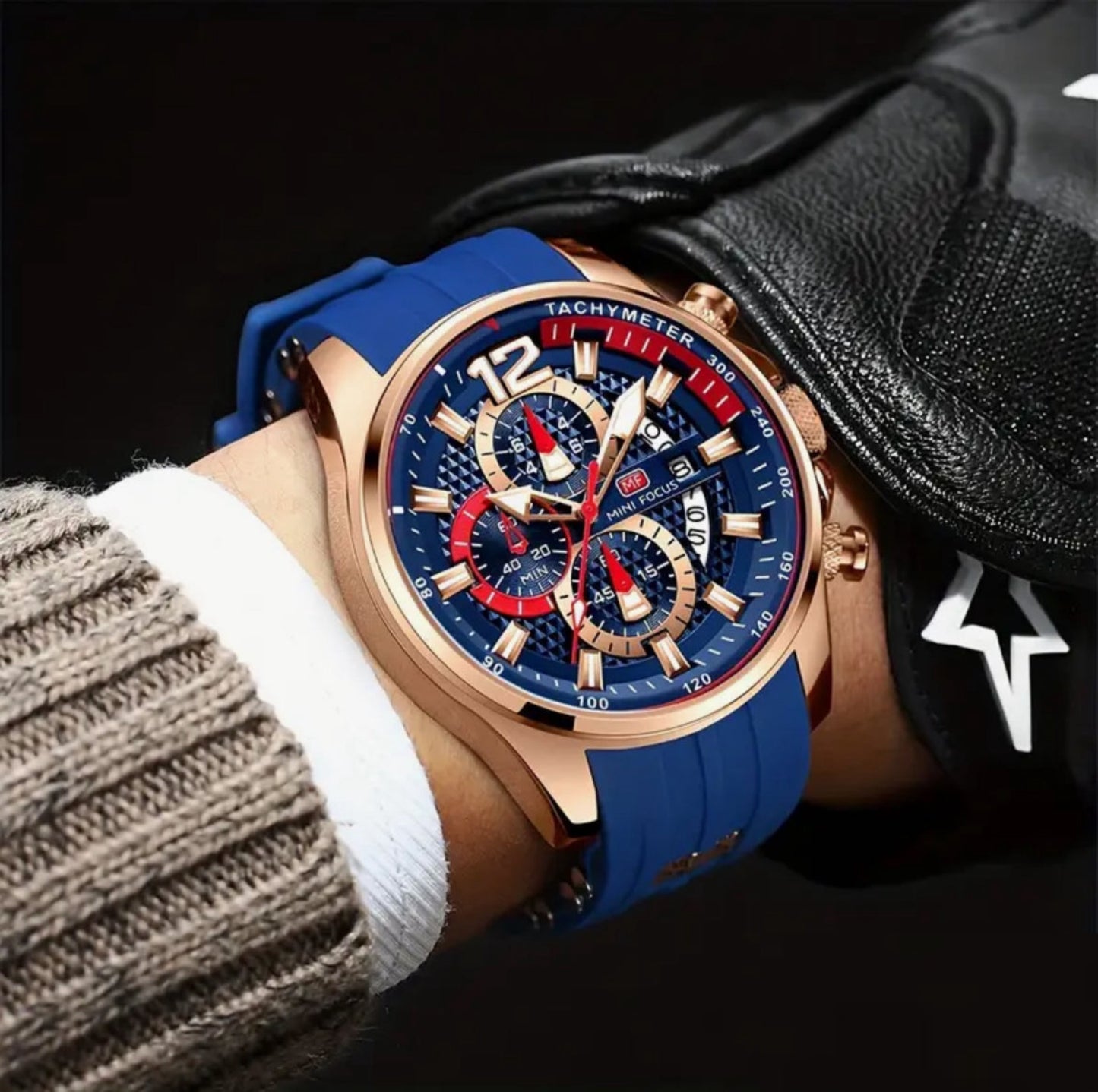Watch Waterproof Quartz Watch Large Dial Luminous Men's Watch 0350G