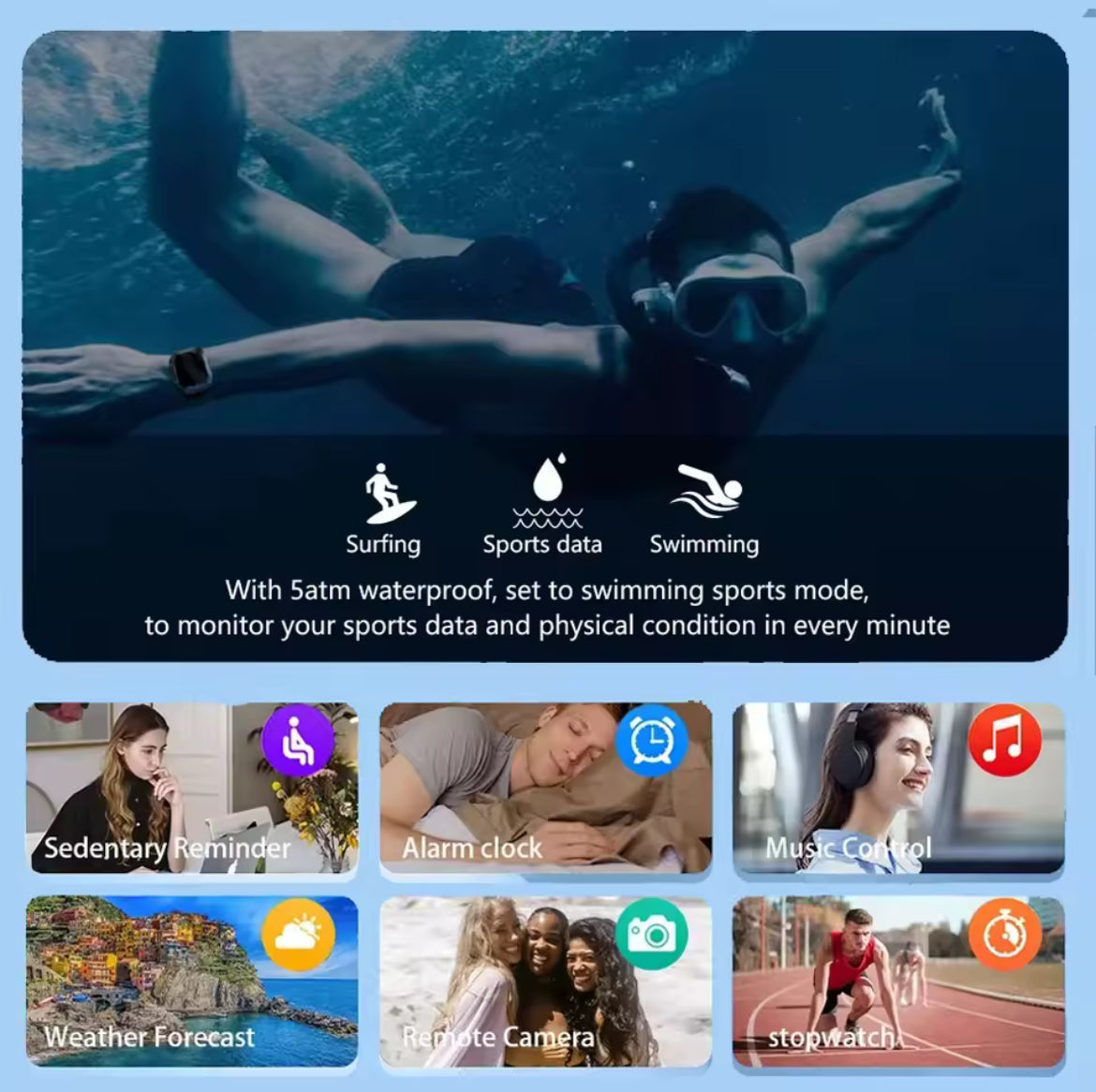 Bluetooth Smart Watch with Heart Rate Sensor