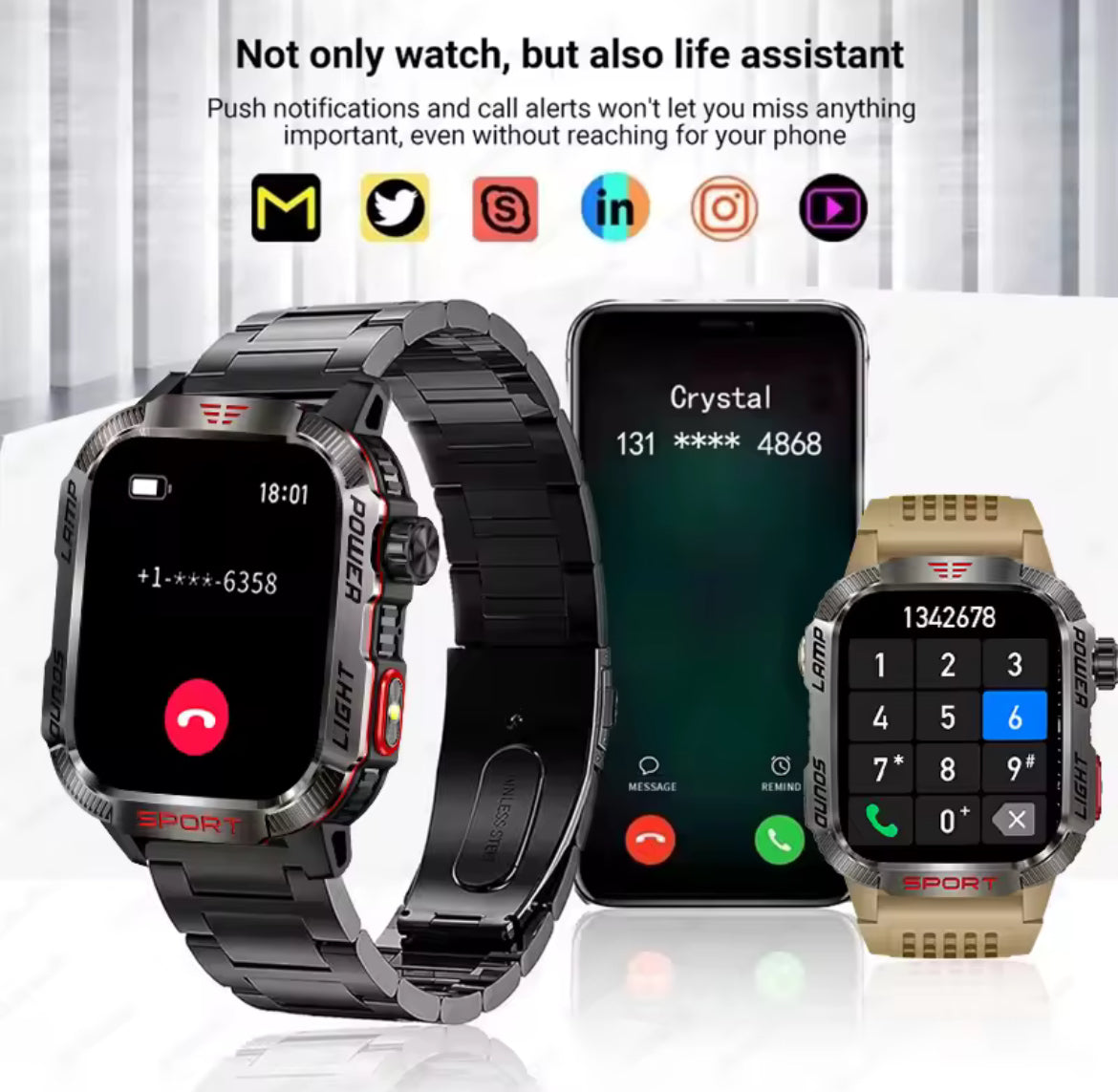 2025 Cross Border HT29 Smart Watch Bluetooth Call Waterproof Outdoor Men's Encoder Diving Air Pressure Compass