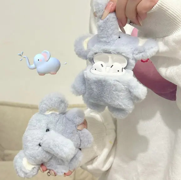 Cute Cartoon Baby Elephant Wireless Bluetooth Headset Case