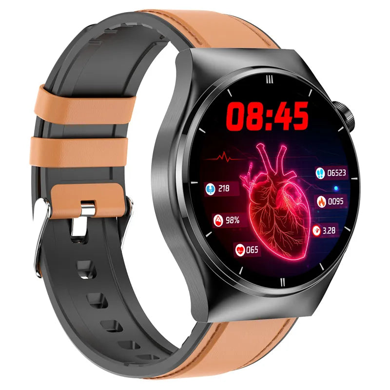 2025 New Laser Therapy Blood Glucose Smart Watch Men Heart Rate Uric Acid Healthy IP68 Waterproof Smartwatch