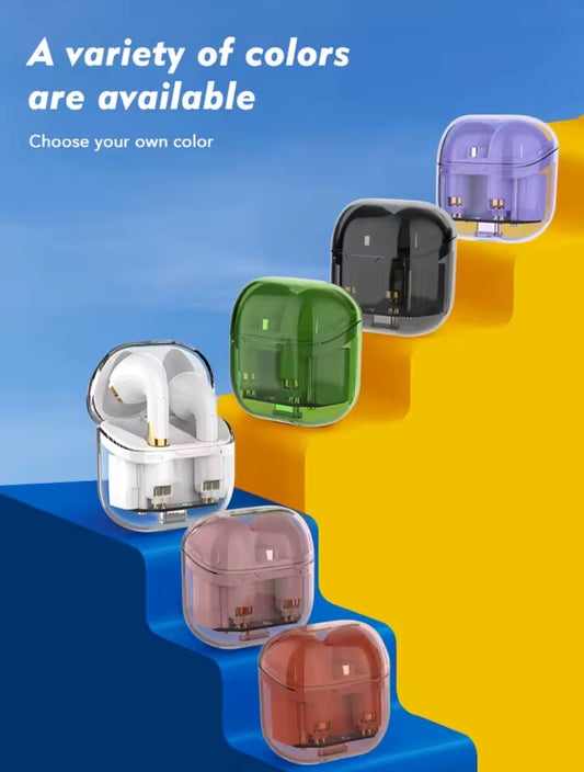 Transparent In-Ear Wireless Bluetooth Headsets with Deep Bass