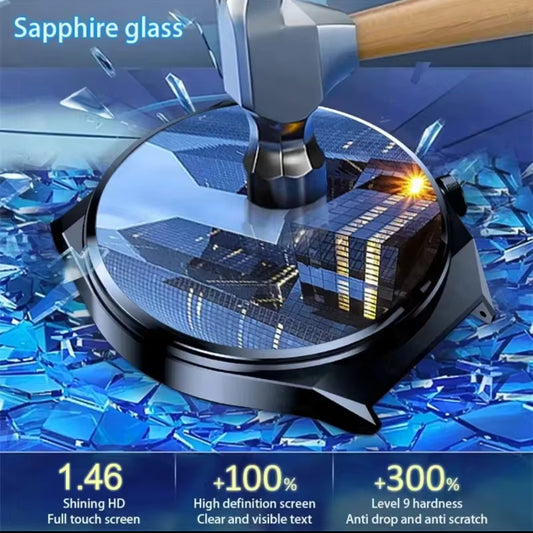 2025 New Laser Therapy Blood Glucose Smart Watch Men Heart Rate Uric Acid Healthy IP68 Waterproof Smartwatch