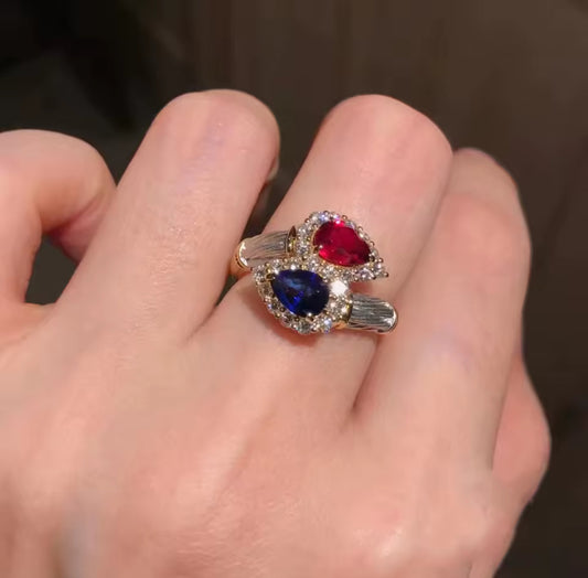 Vintage Two-tone Brushed Ring