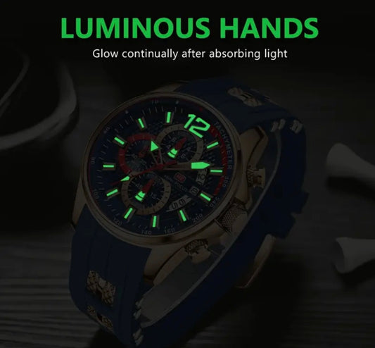Watch Waterproof Quartz Watch Large Dial Luminous Men's Watch 0350G