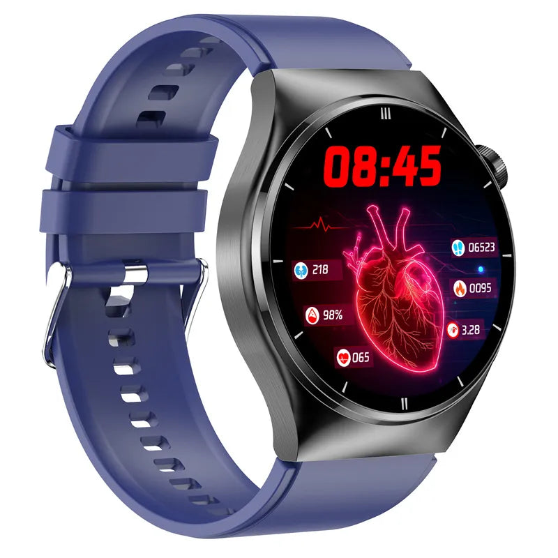 2025 New Laser Therapy Blood Glucose Smart Watch Men Heart Rate Uric Acid Healthy IP68 Waterproof Smartwatch